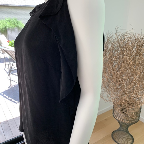 Kate Spade Black Sleeveless Ruffle Top - Picture 4 of 5